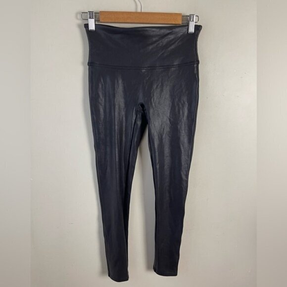 SPANX Faux Leather Leggings black size medium - Picture 5 of 14
